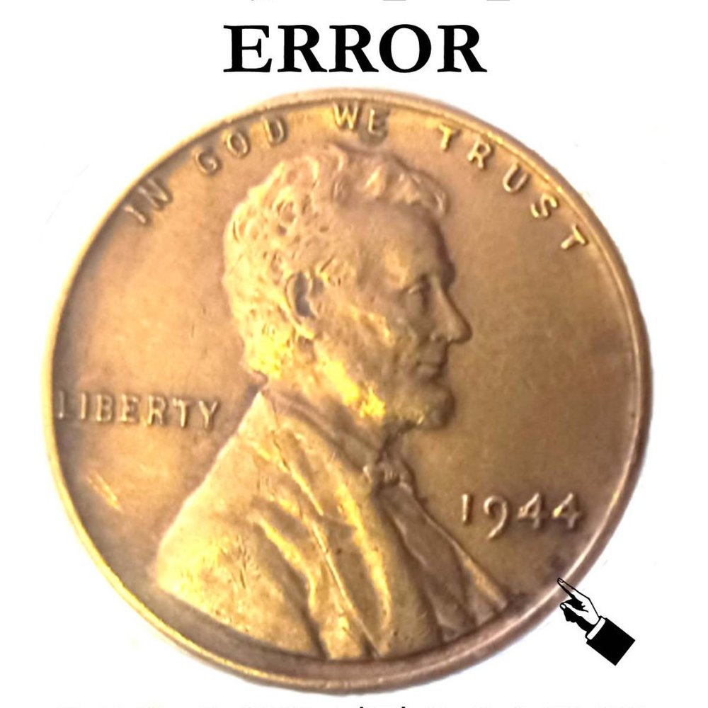 1944 Wheat Penny Multiple Errors